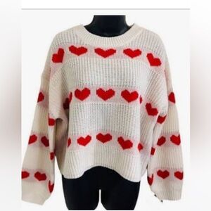 Jessica Simpson heart sweater size medium